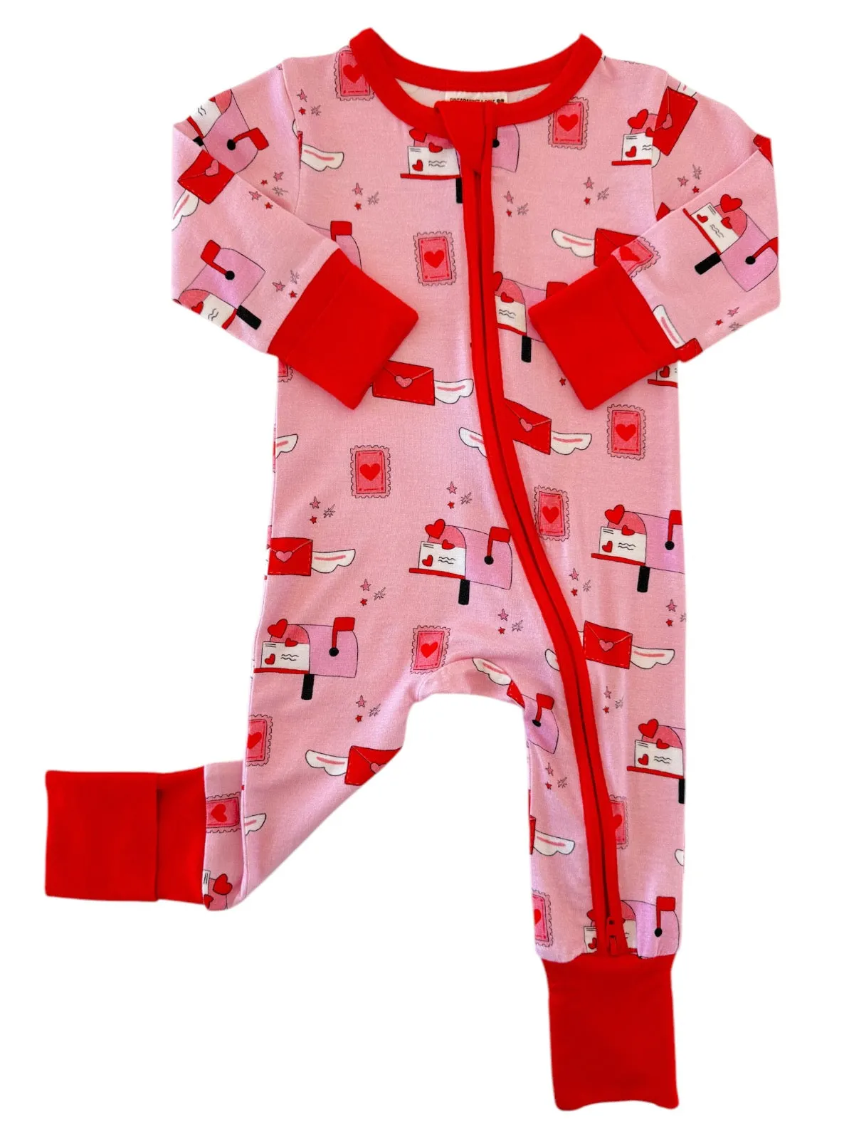 2-Way Convertible Zip Romper, Love Letters