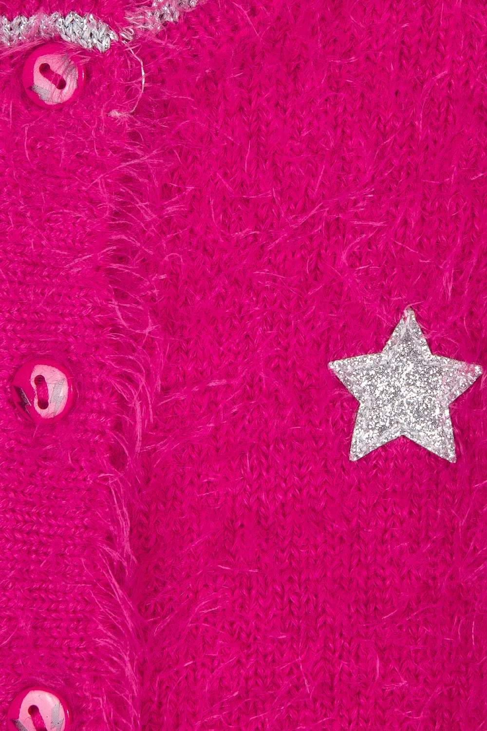 3pommes Fuchsia Star Baby Girls Cardigan