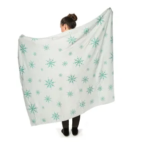 Allover Snowflake Knit Winter Throw