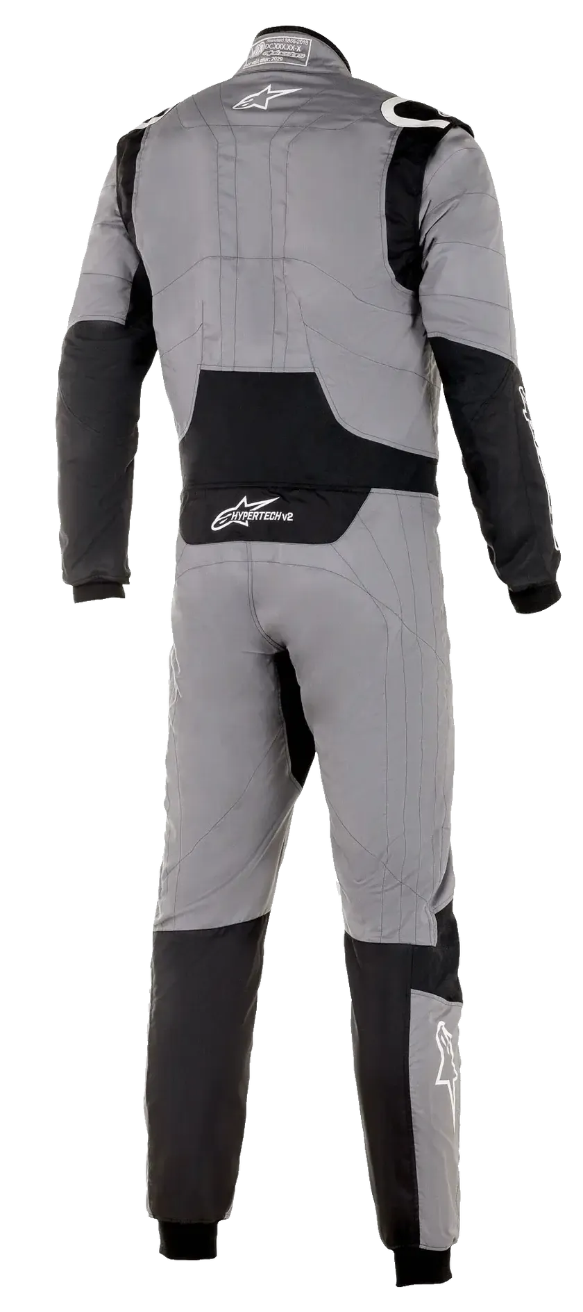 ALPINESTARS 3350220_971_62 Auto racing suit Hypertech V2 Mid gray / Black, Size 62