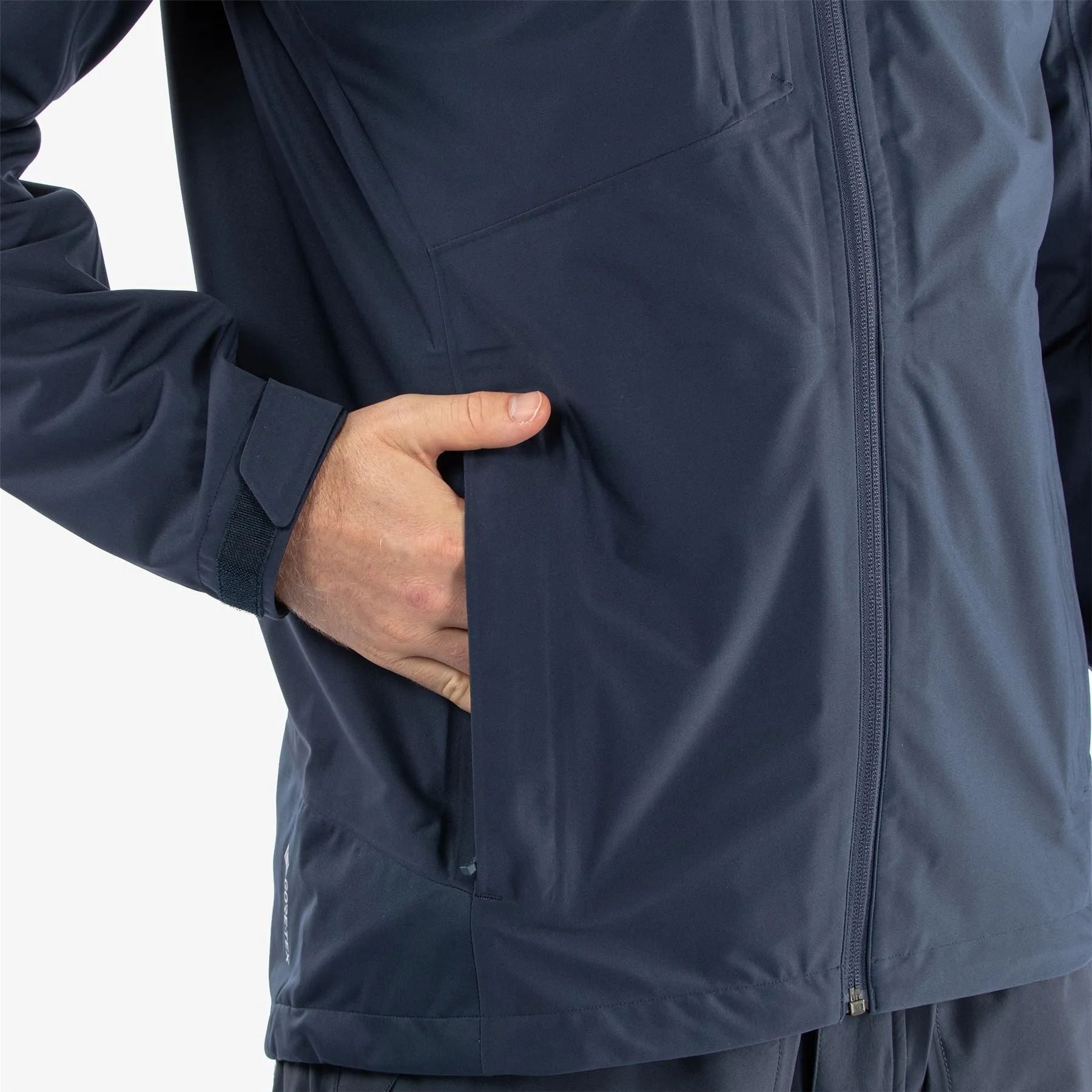 Amos Gore-Tex Full Zip Hooded Waterproof Jacket Navy - 2024