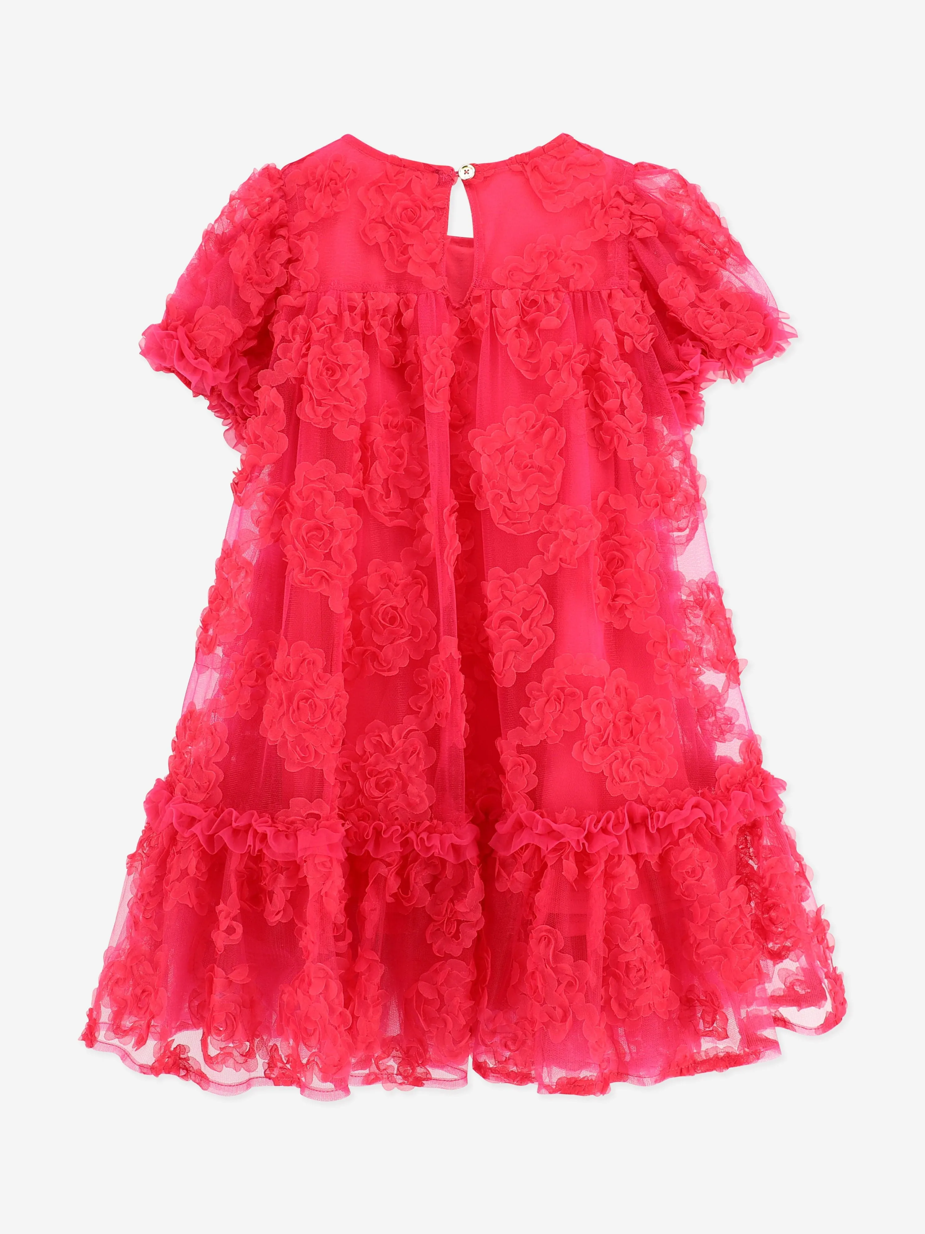 Angels Face Girls Marta 3D Flower Dress in Pink