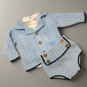 Baby Boy Blue Bloomer Set