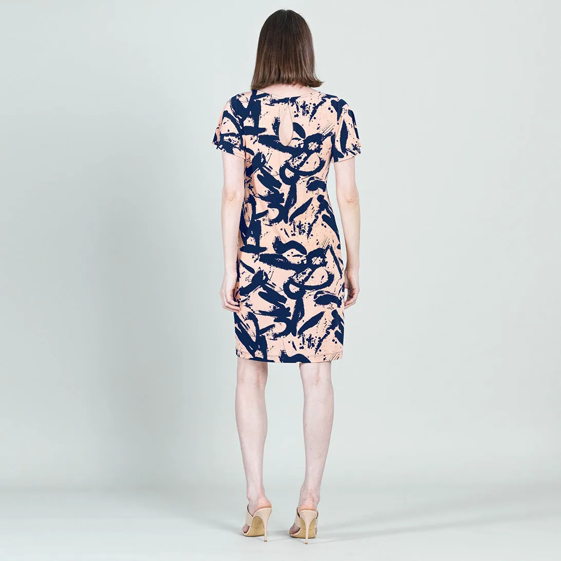 Back Keyhole Dress - Splash Stroke - Final Sale!