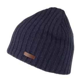 Barts Hats Haakon Wool Beanie Hat - Navy Blue