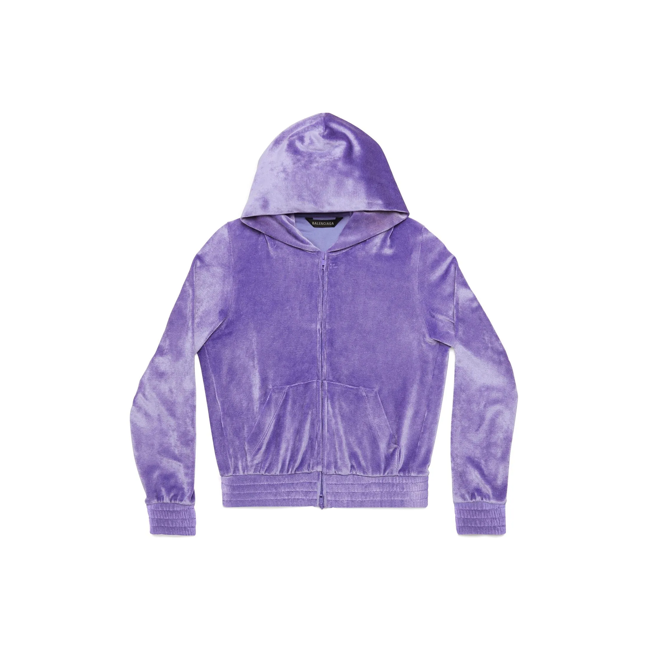 BB PARIS STRASS ZIP-UP HOODIE FITTED IN LILAC