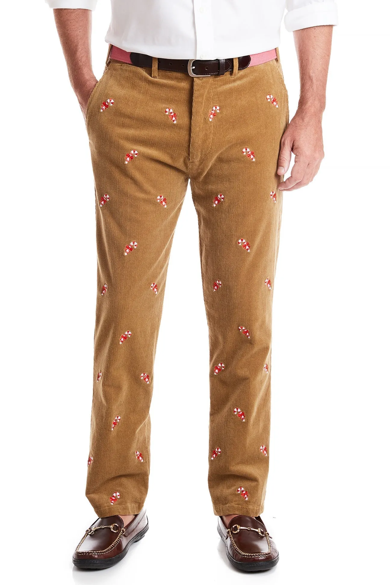 Beachcomber Corduroy Pant Khaki with Candy Cane