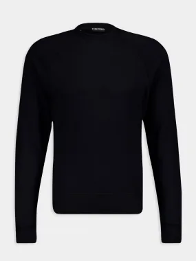 Black Lightweight Crewneck