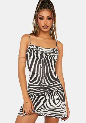 Blanc Zebra Kamala Mini Dress