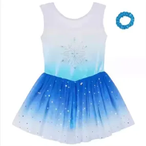 Blue and White Ice Leotard with tutu