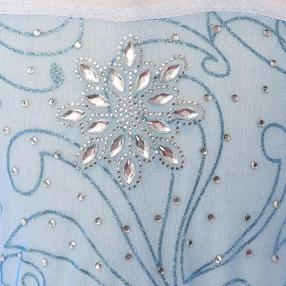 Blue Snowflake Princess Dress