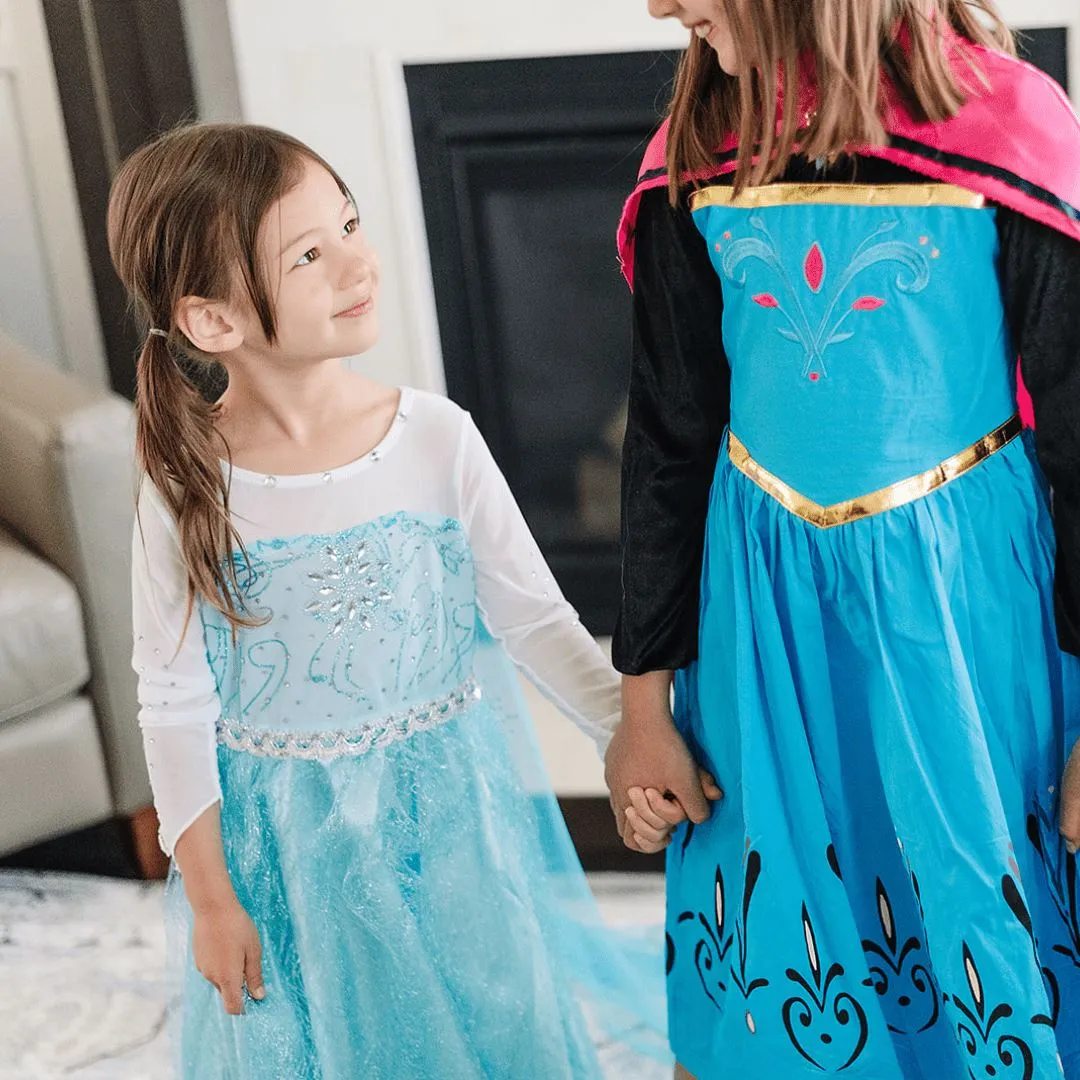 Blue Snowflake Princess Dress