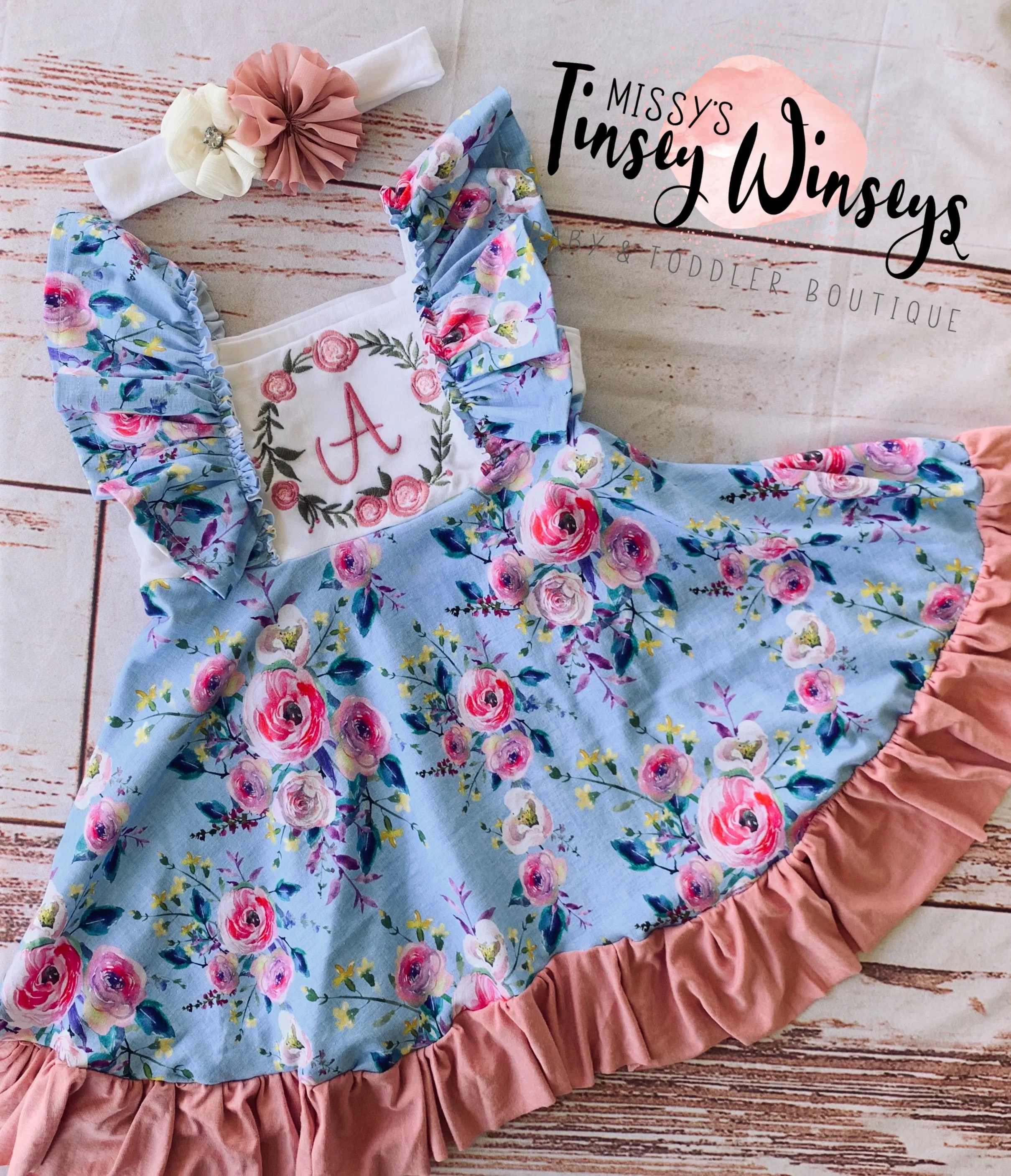 Blue Spring Floral Dress