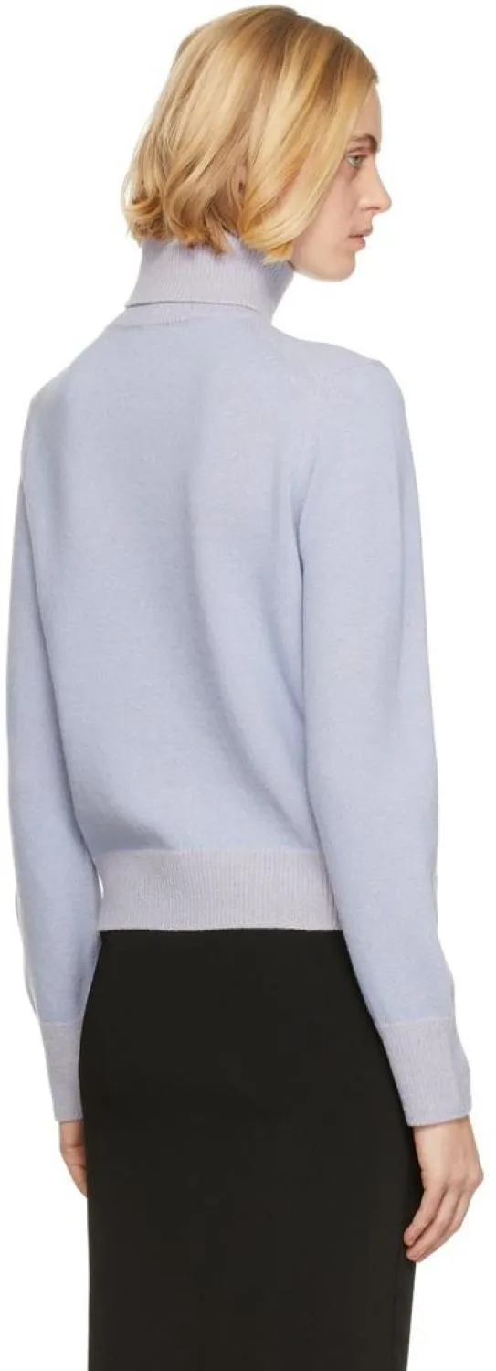 Blue 'The Plaited' Turtleneck