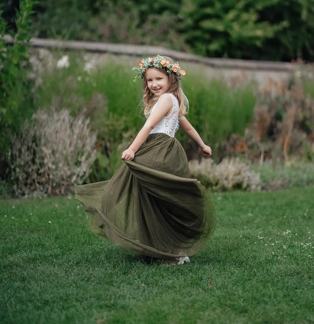 Bohemian Classic Sleeveless Dress - Olive Green