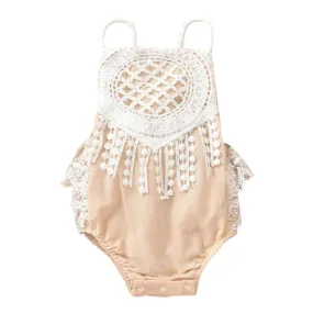 Boho Lace Baby Romper