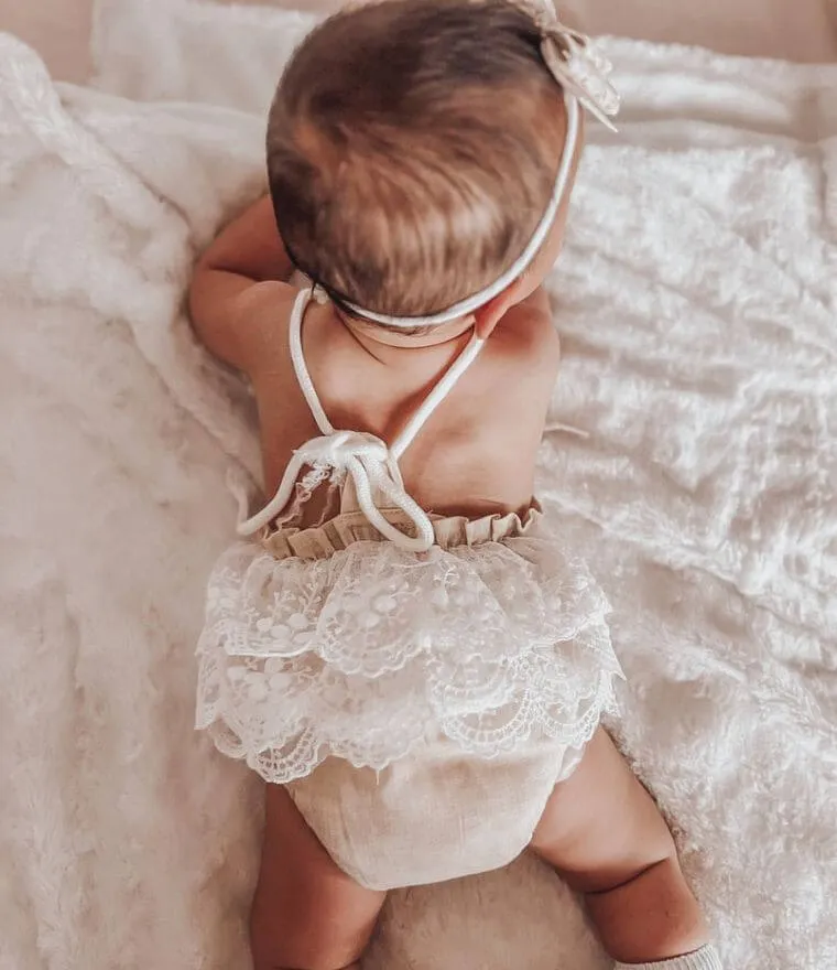 Boho Lace Baby Romper