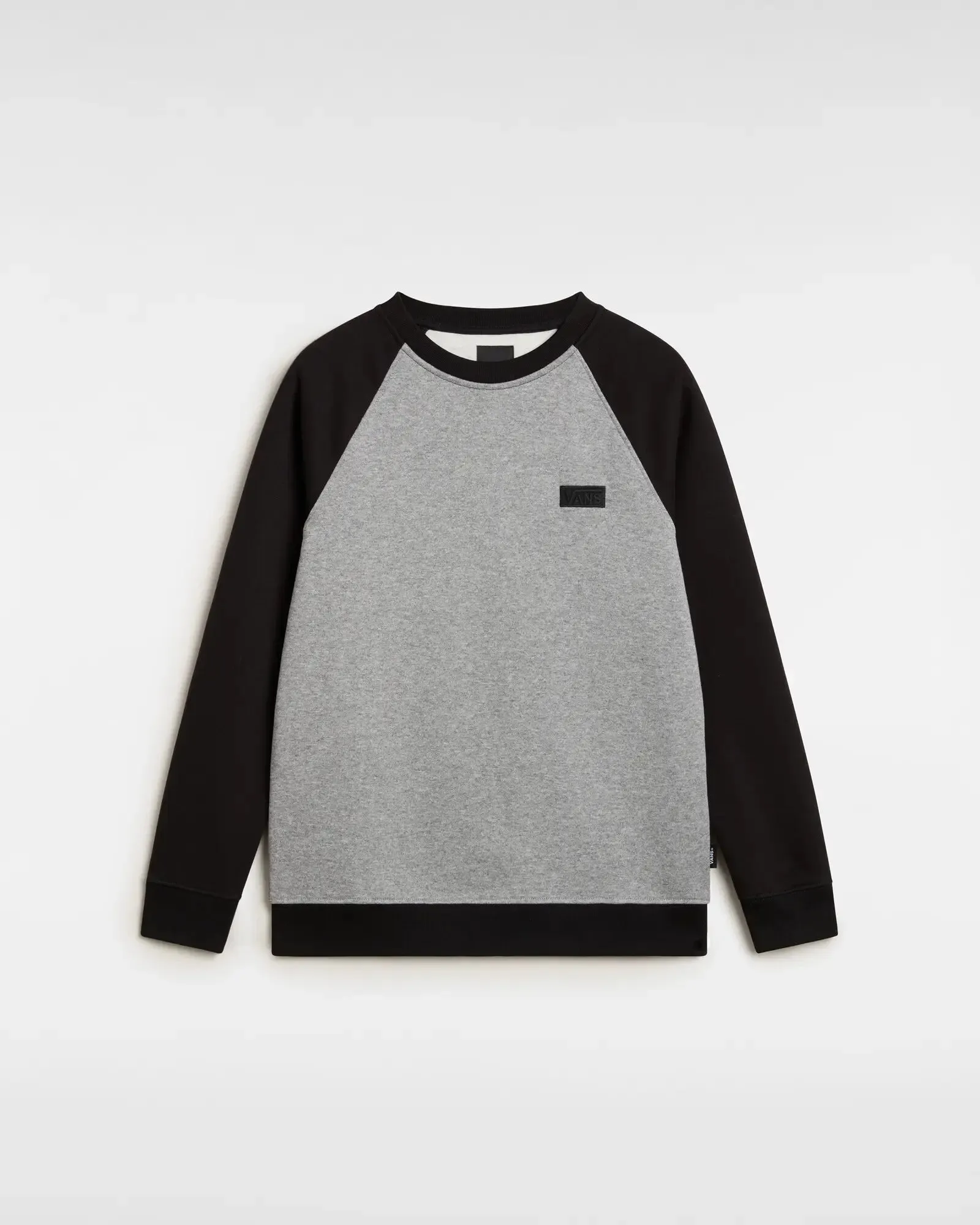 Boys Core Basic Raglan Sweatshirt in Black & Cement Heather