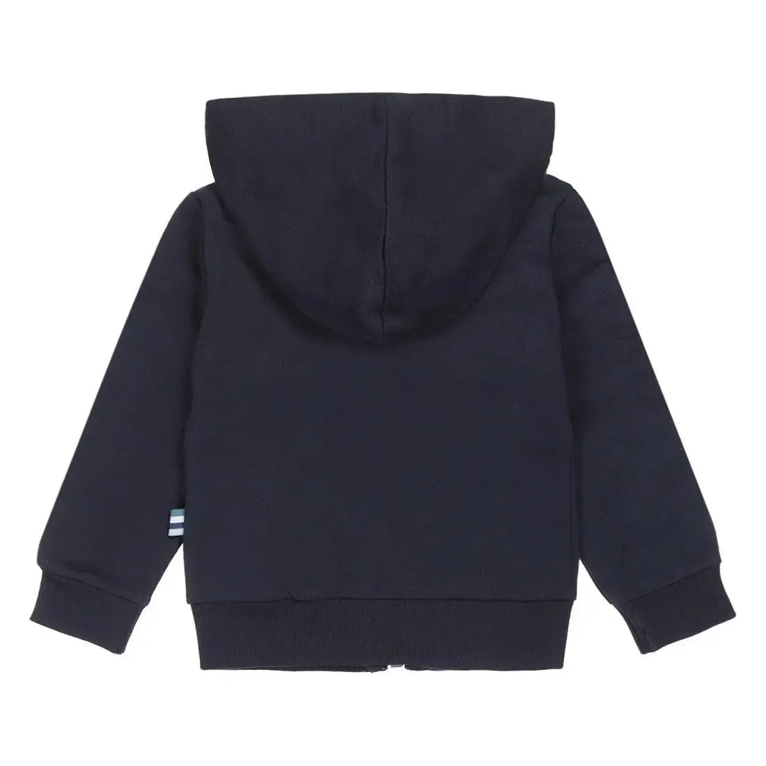 Boys Jacket With Zip and Hood Dark Blue | Dirkje