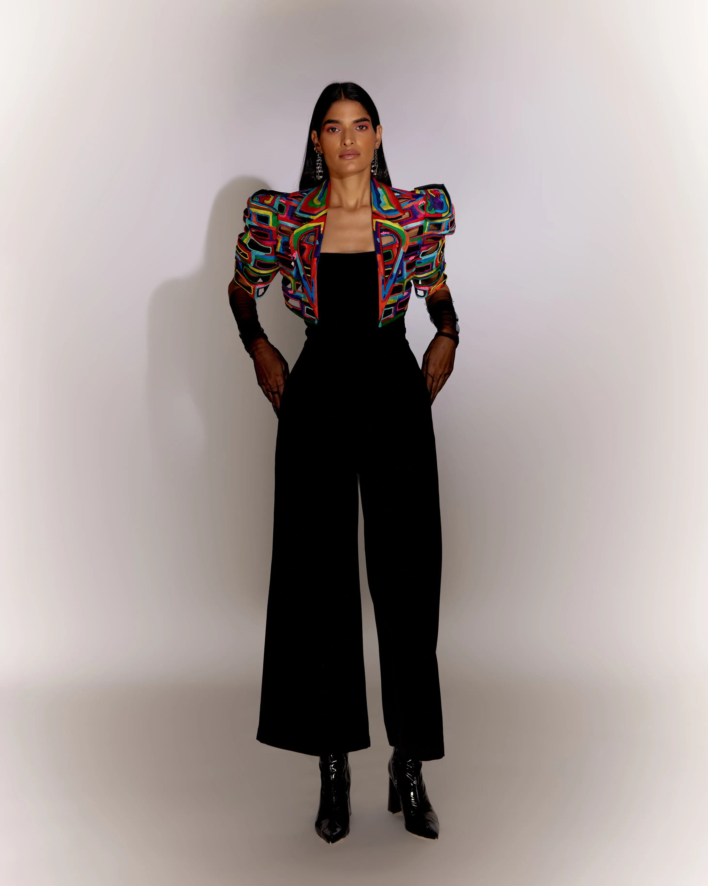 Bricks Cutwork Cropped Jacket Only