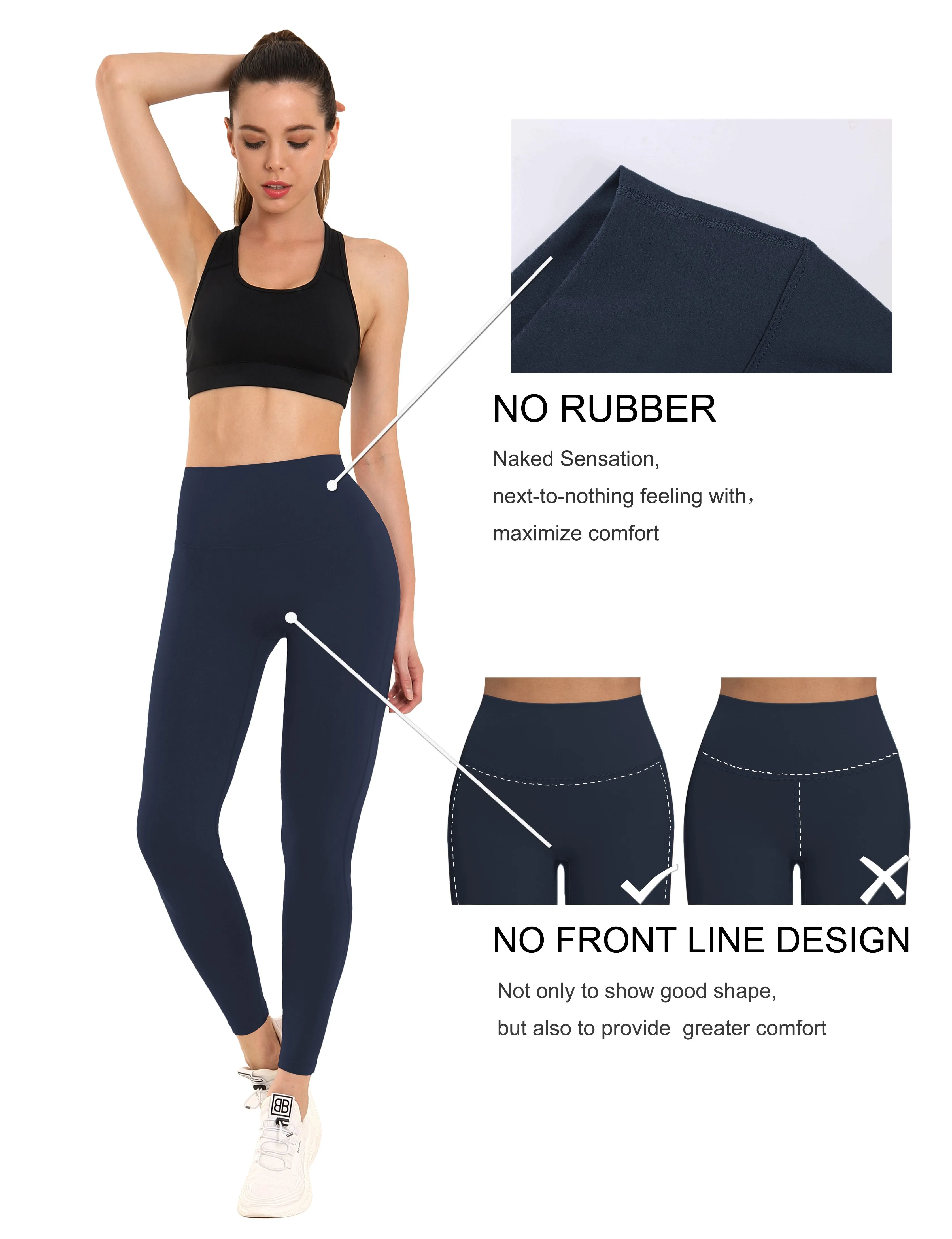 BUBBLELIME 87N/13S No Front line Yoga Pants 26" inseam_yoga