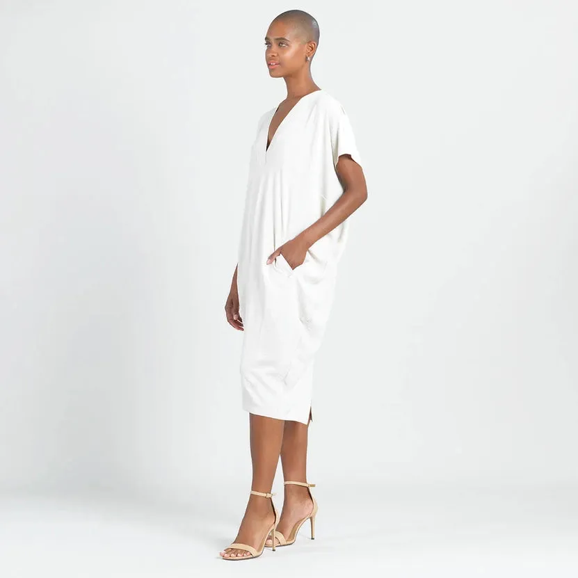 Caftan Pocket Dress in Ivory by Clara Sun Woo