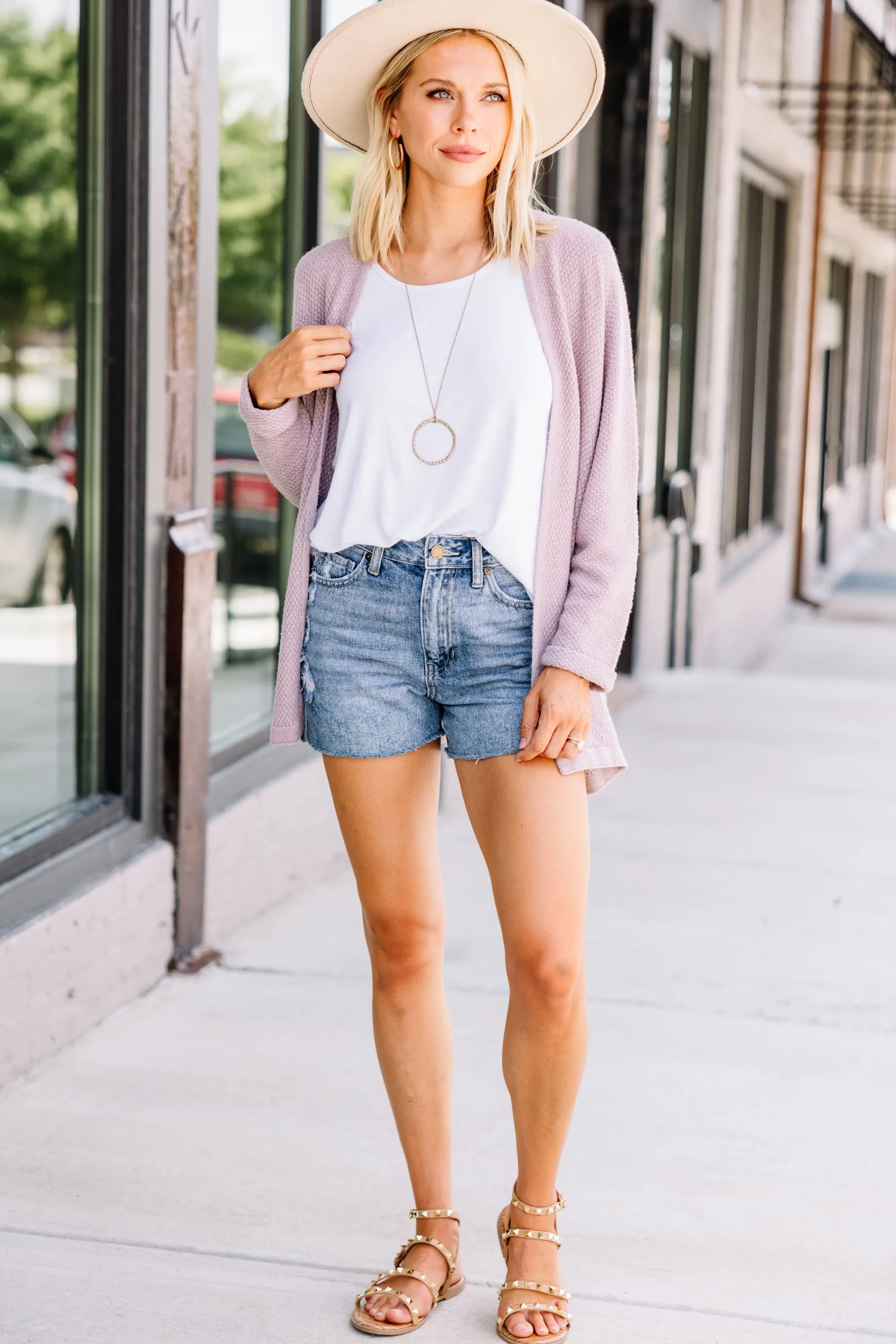 Call On Me Powder Blush Pink Cardigan