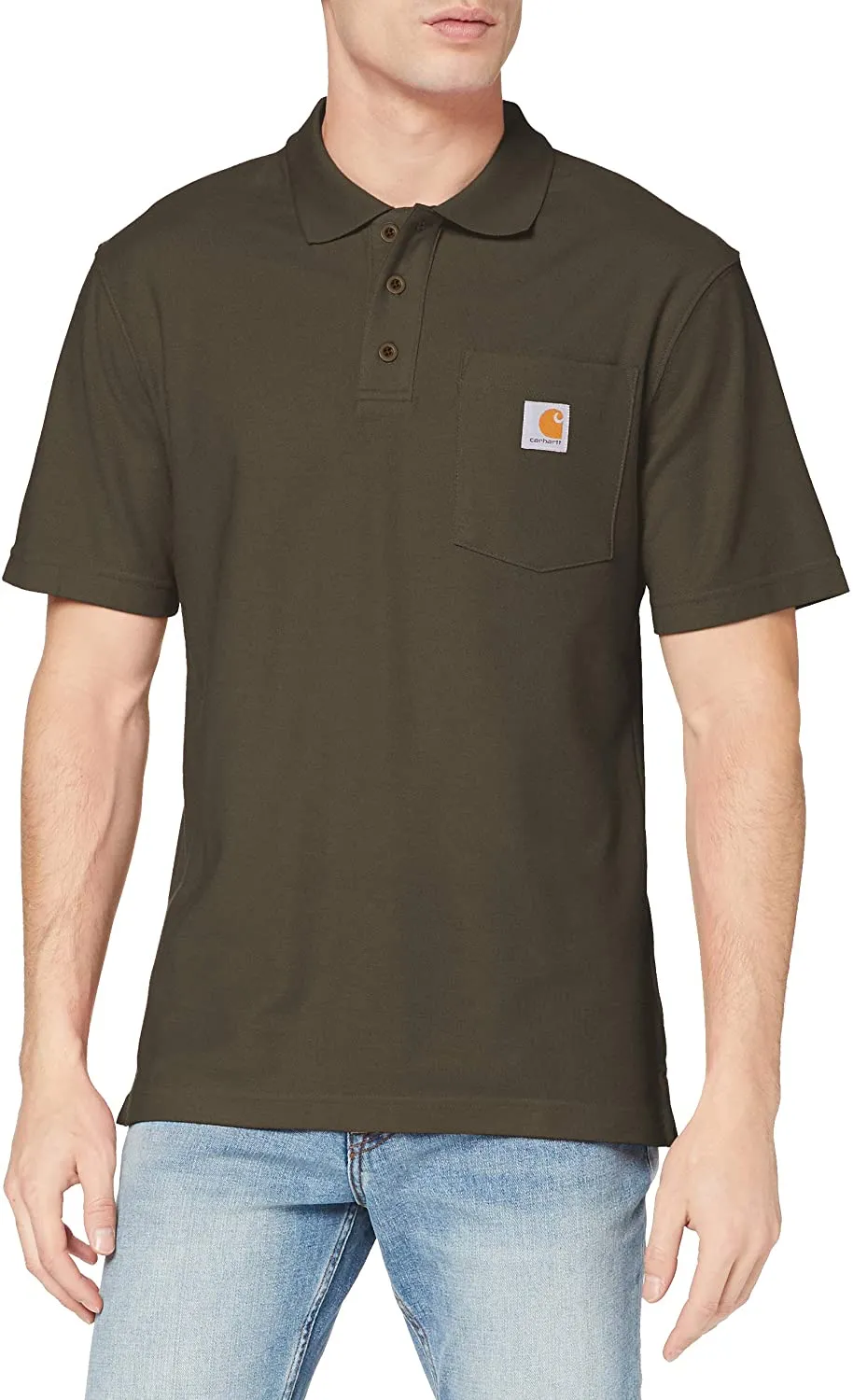 Carhartt Men's Loose Fit Midweight Short Sleeve Pocket Polo