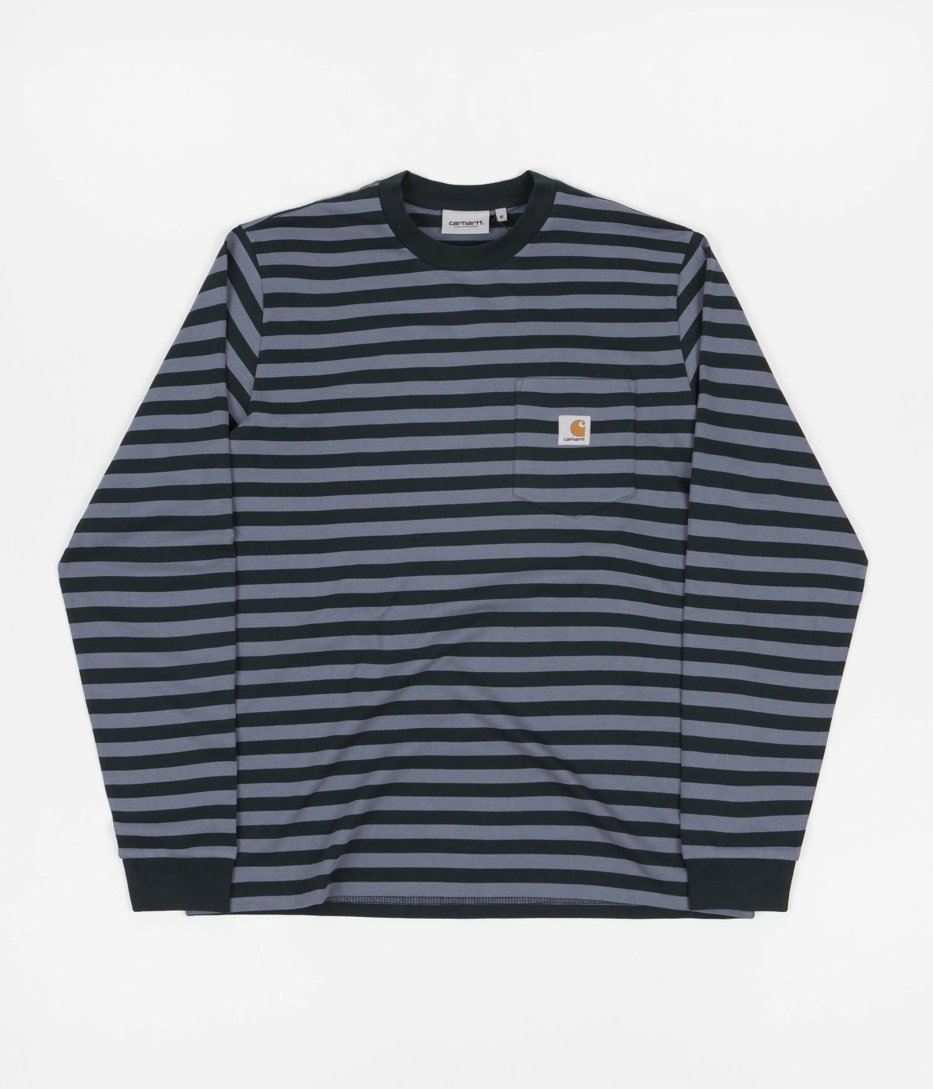 Carhartt Scotty Pocket Long Sleeve T-Shirt - Scotty Stripe / Frasier / Icesheet