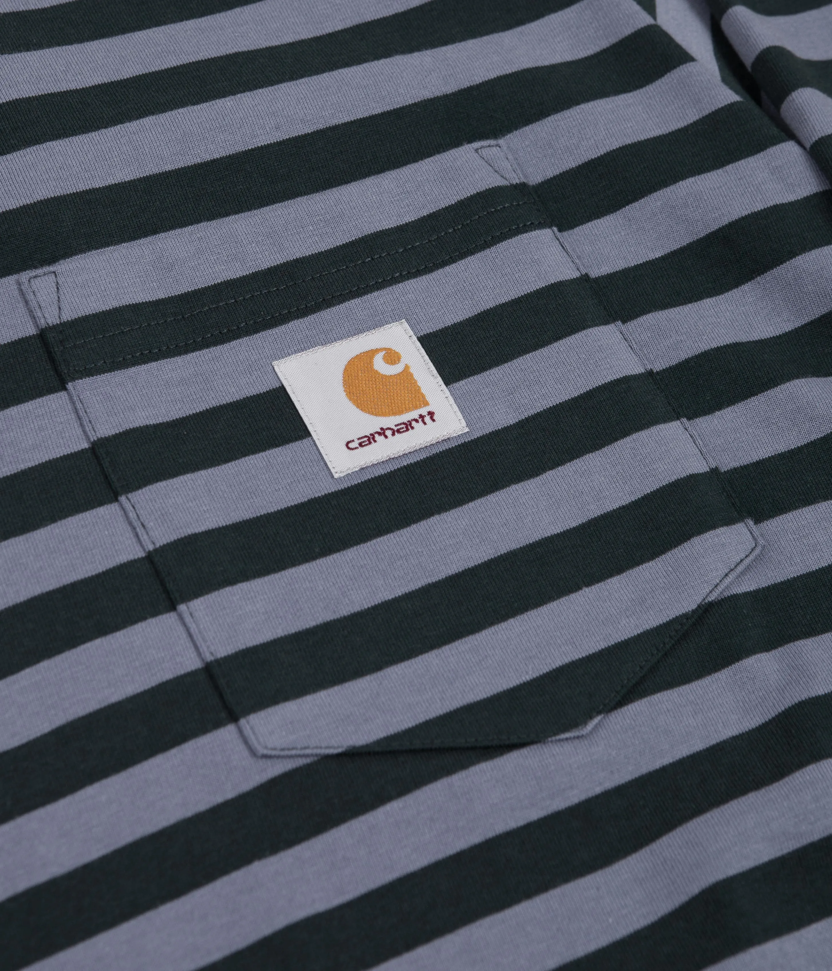 Carhartt Scotty Pocket Long Sleeve T-Shirt - Scotty Stripe / Frasier / Icesheet