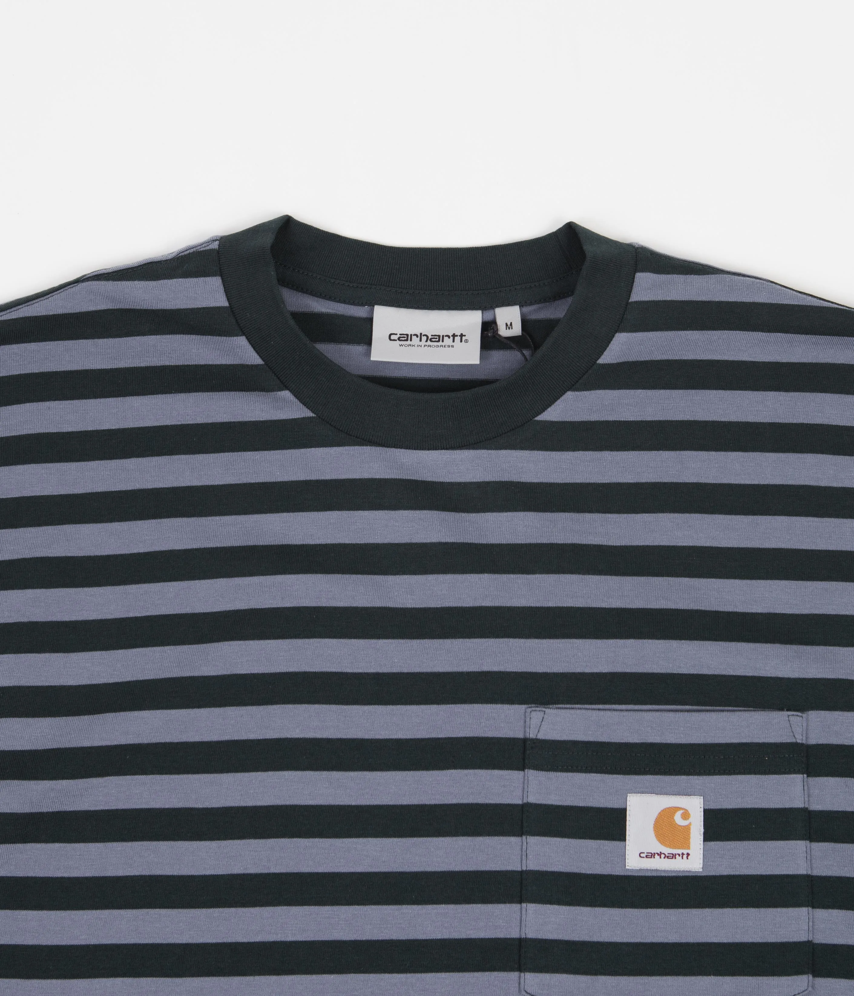 Carhartt Scotty Pocket Long Sleeve T-Shirt - Scotty Stripe / Frasier / Icesheet