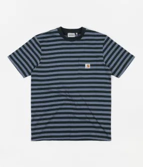 Carhartt Scotty Pocket T-Shirt - Scotty Stripe / Frasier / Icesheet