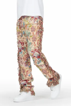 Carus Red/Beige Tapestry Pants