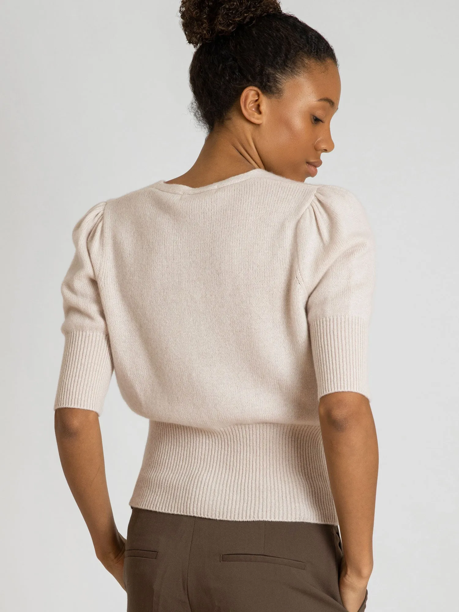 Cashmere Cardigan "Grace" - Pearl