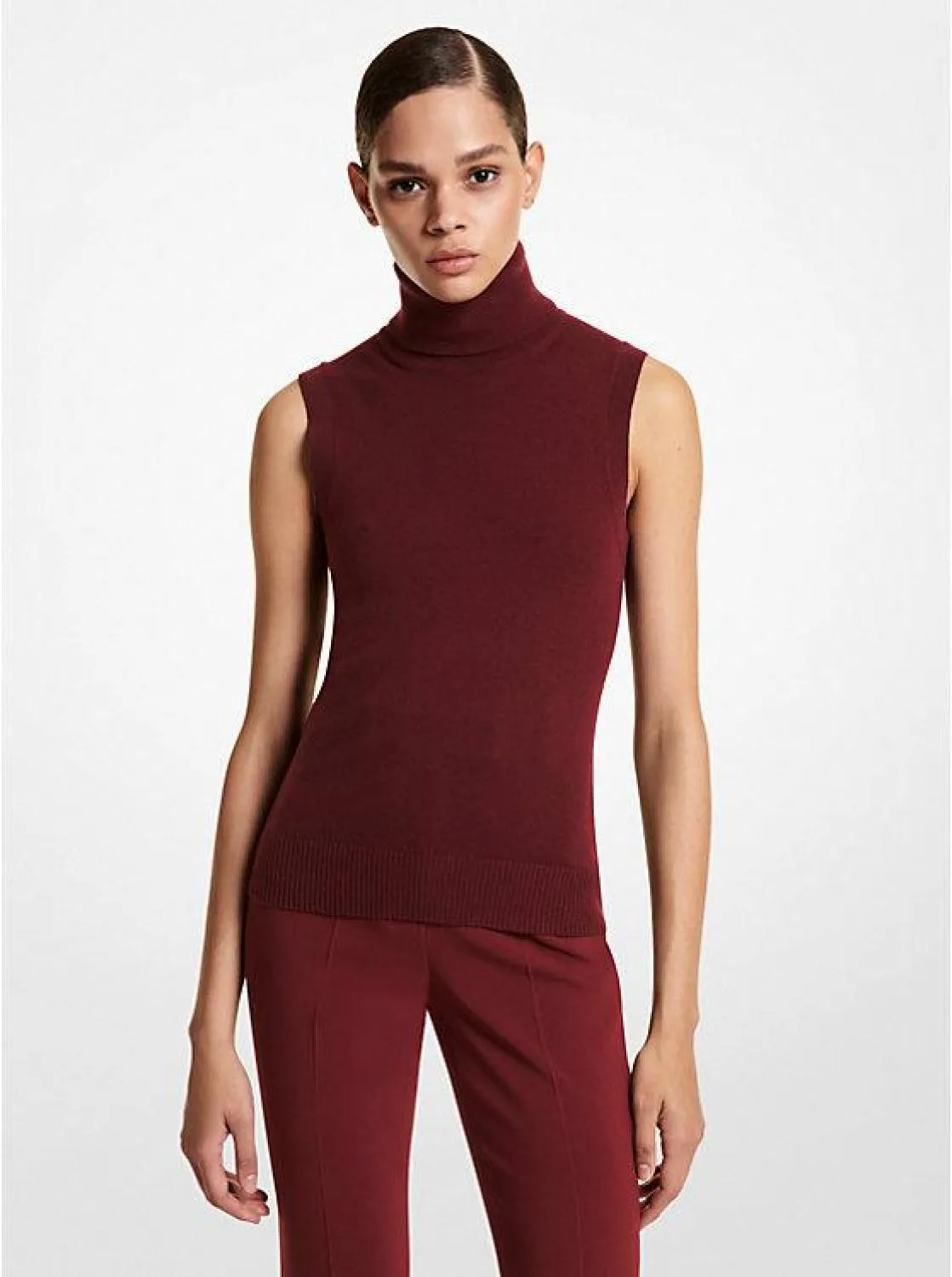 Cashmere Sleeveless Turtleneck