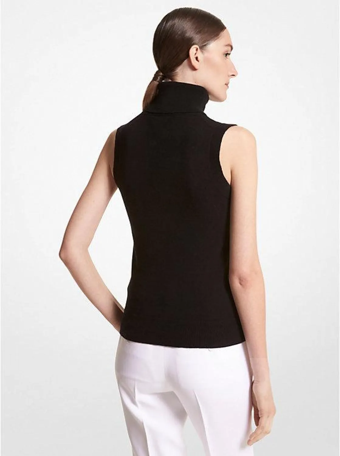 Cashmere Sleeveless Turtleneck