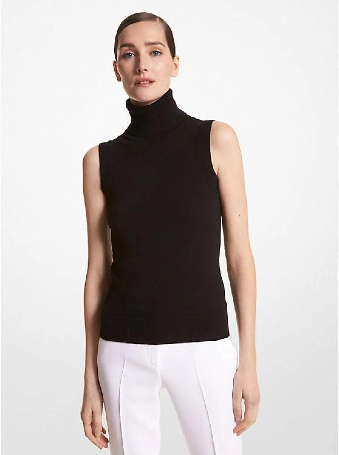 Cashmere Sleeveless Turtleneck