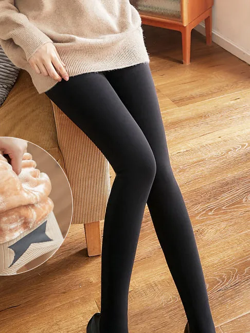 Casual Skinny Leg Solid Color Thermal Pants Bottoms