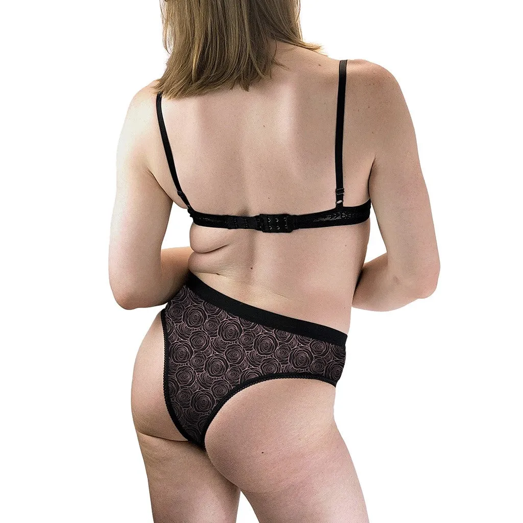 Cheeky Active Fit underwear - Sweet Roses -tucking  underwear