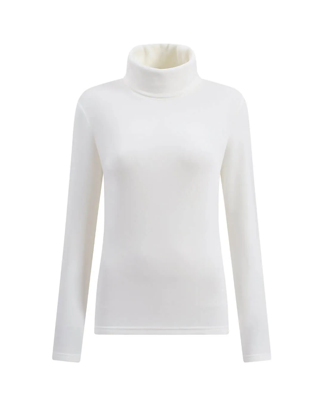 CHERVO Trentatre Thermal Fleece Turtleneck White