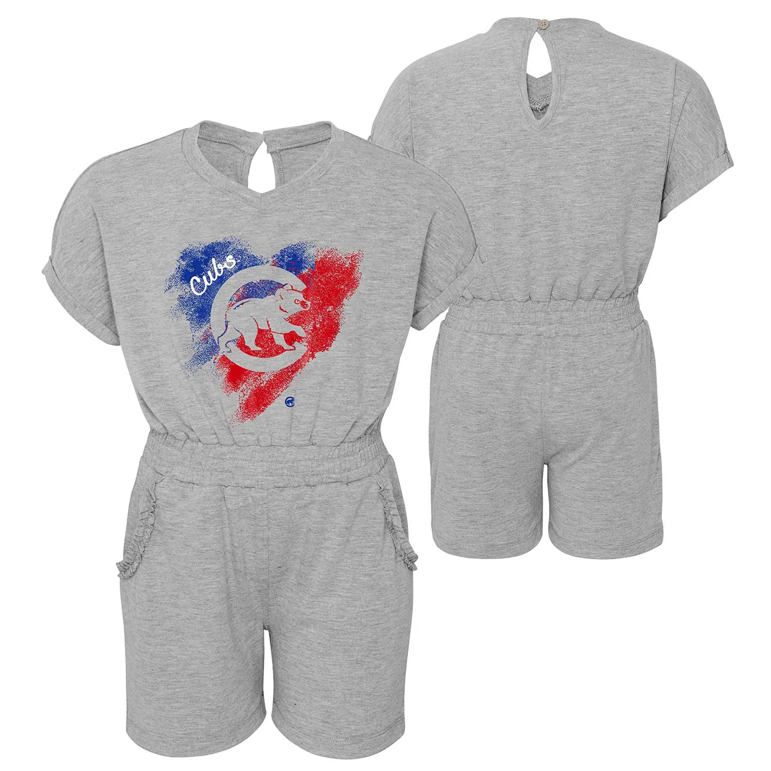 Chicago Cubs Toddler Girls Tag Romper