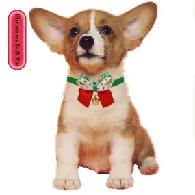 Christmas Bell Tie Snowflake Pet Accessory