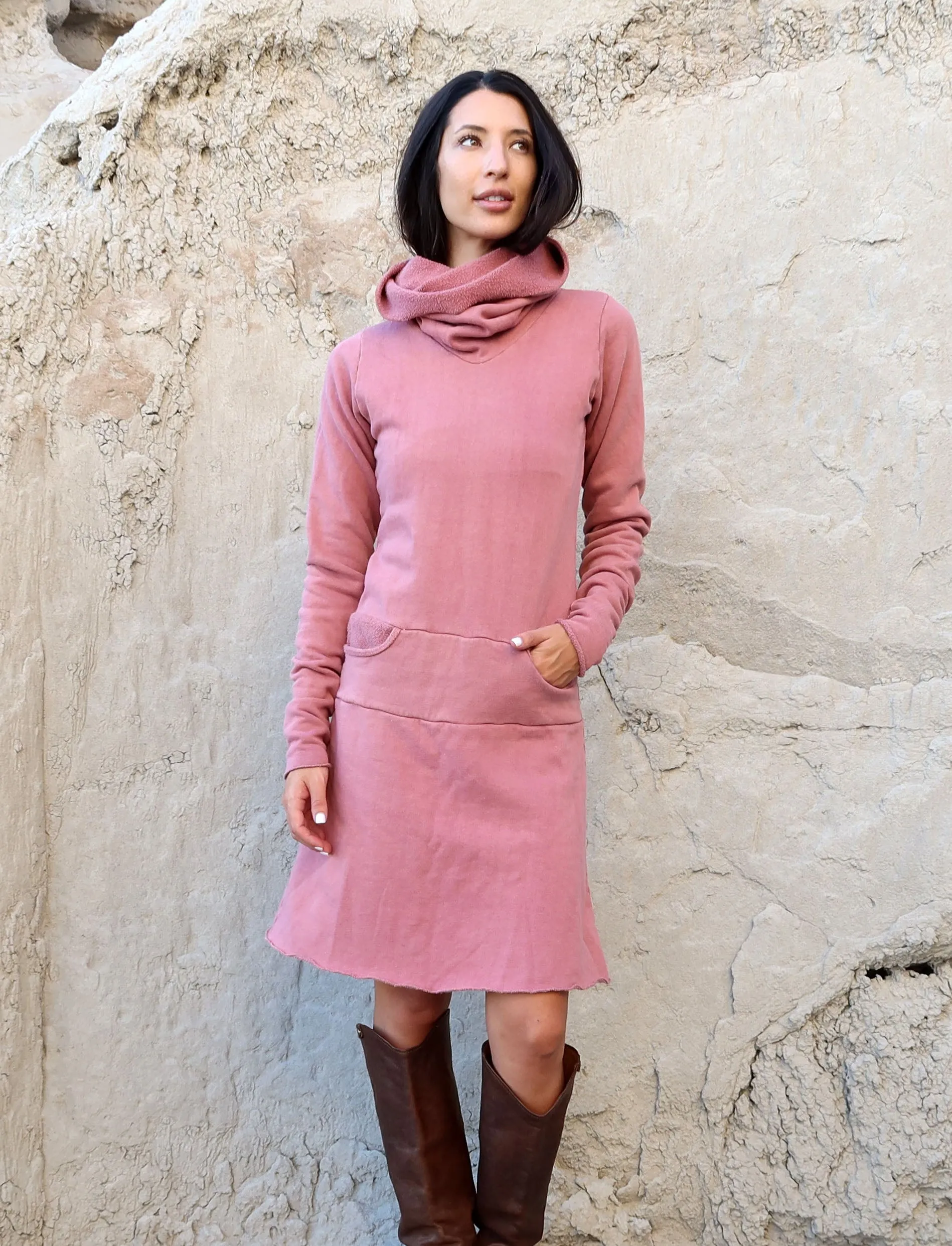 Chunky Cowl Darjeeling Simplicity Short Dress