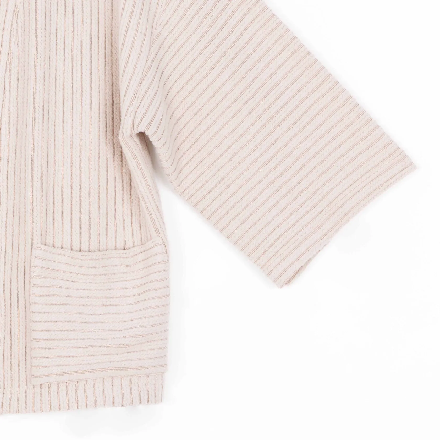 Clara Sunwoo Ribbed Cropped Knit Cardigan with Pockets