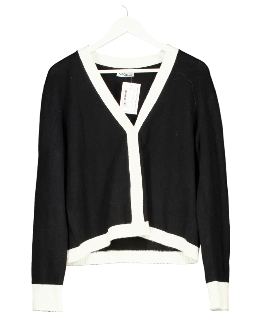 Cloeys Colourblock Cardigan Black & White UK M/L