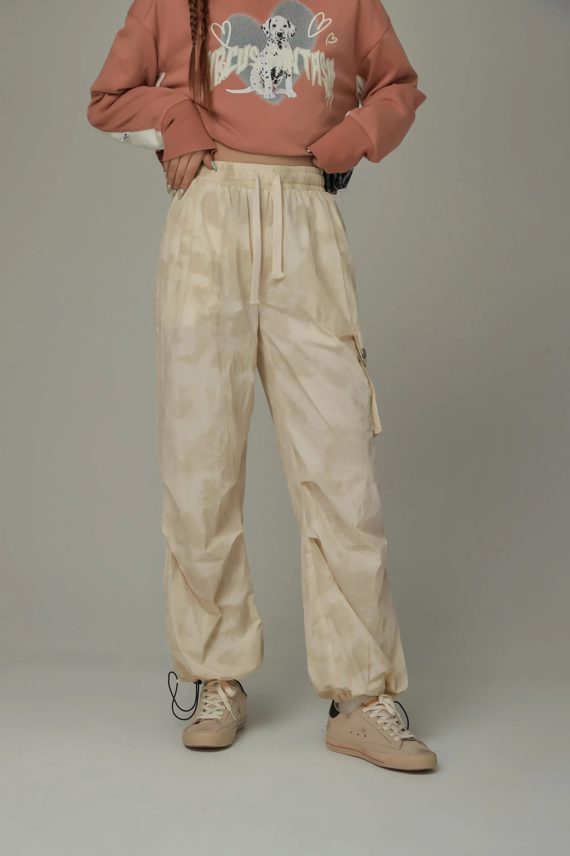 Color Cargo String Pants