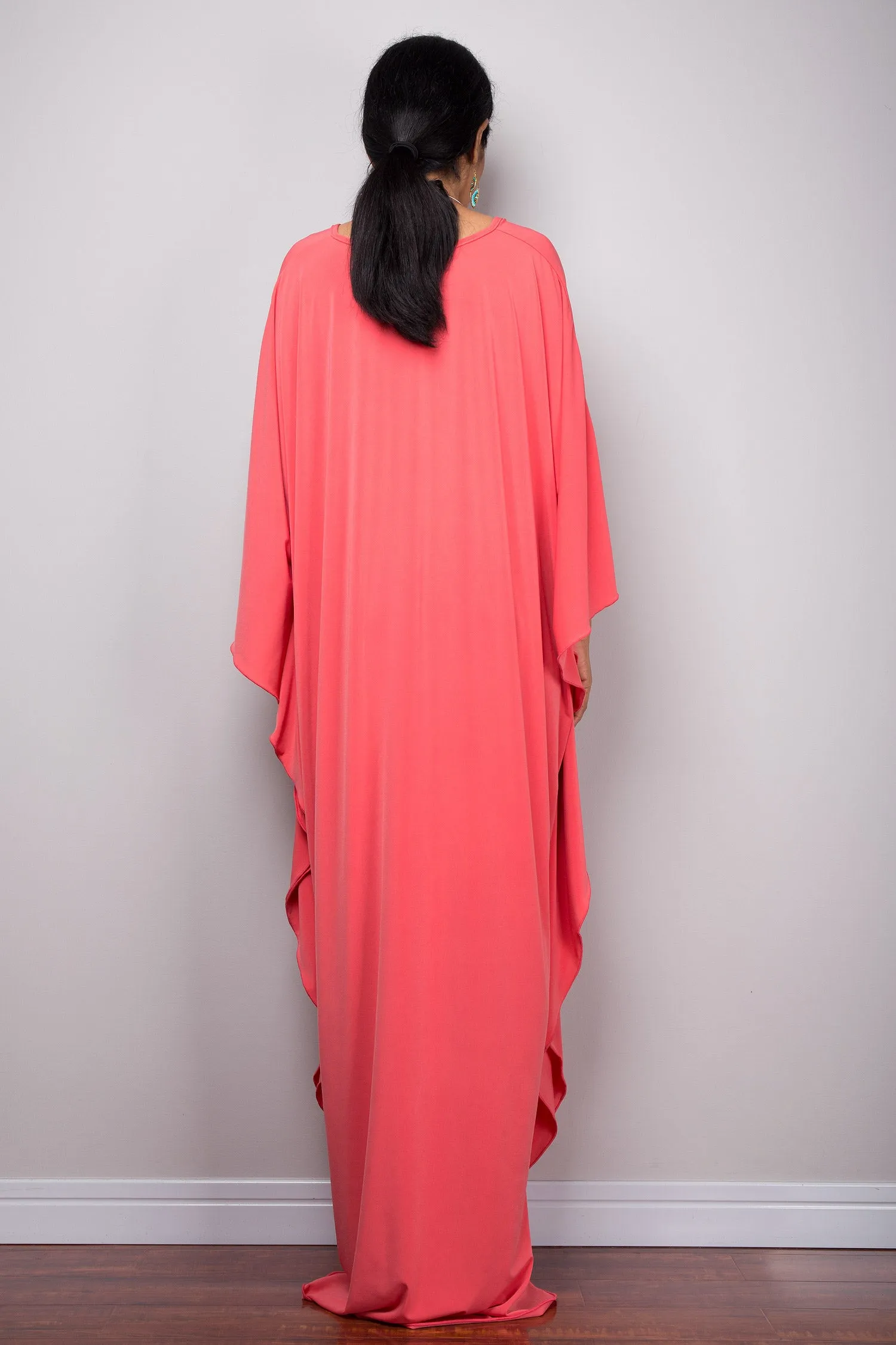 Coral pink kaftan