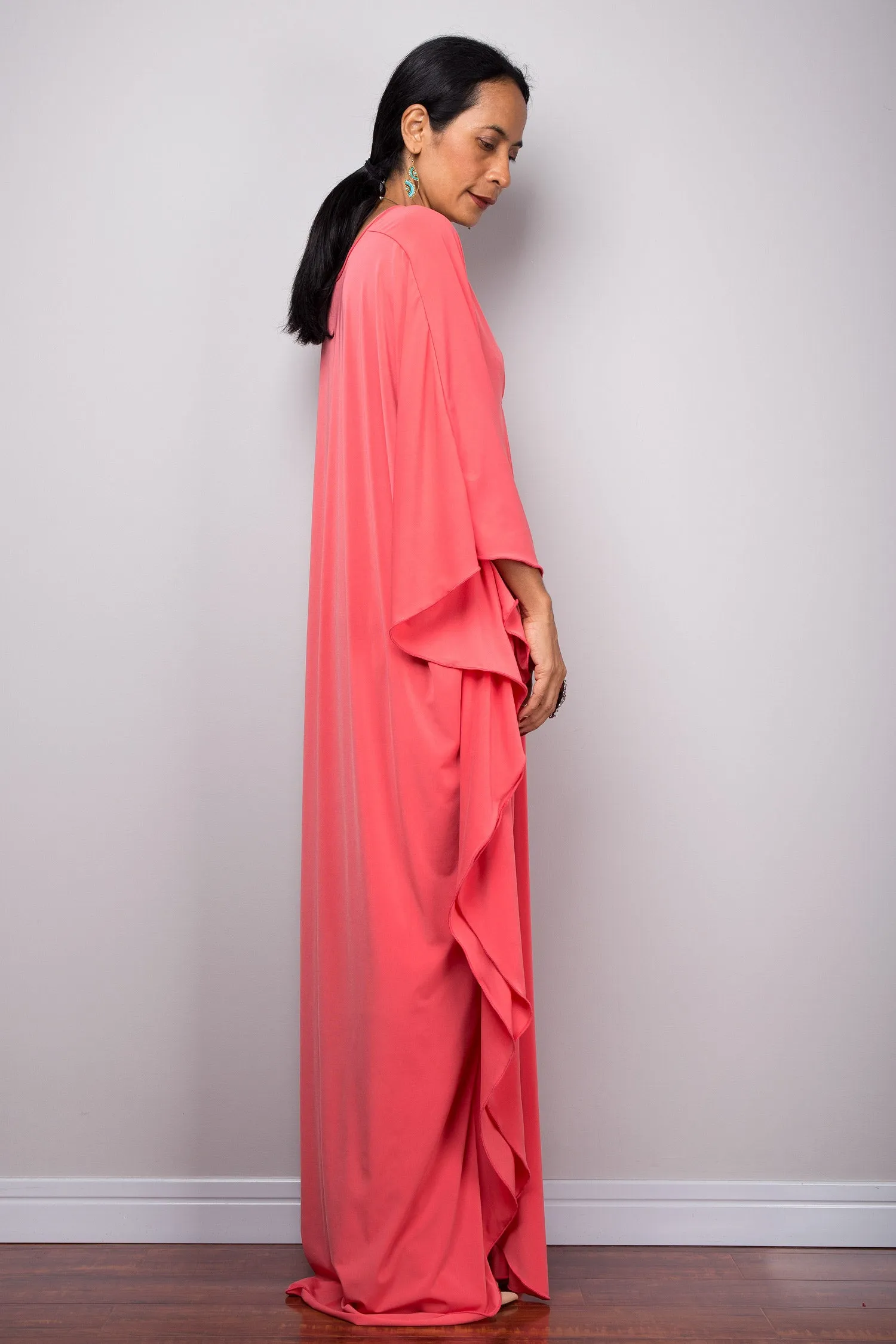 Coral pink kaftan