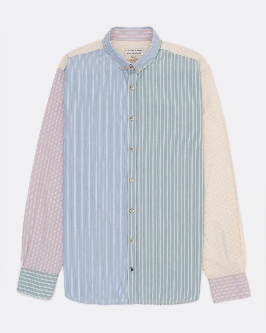 Cotton Shirt - Stripe - Colourblock