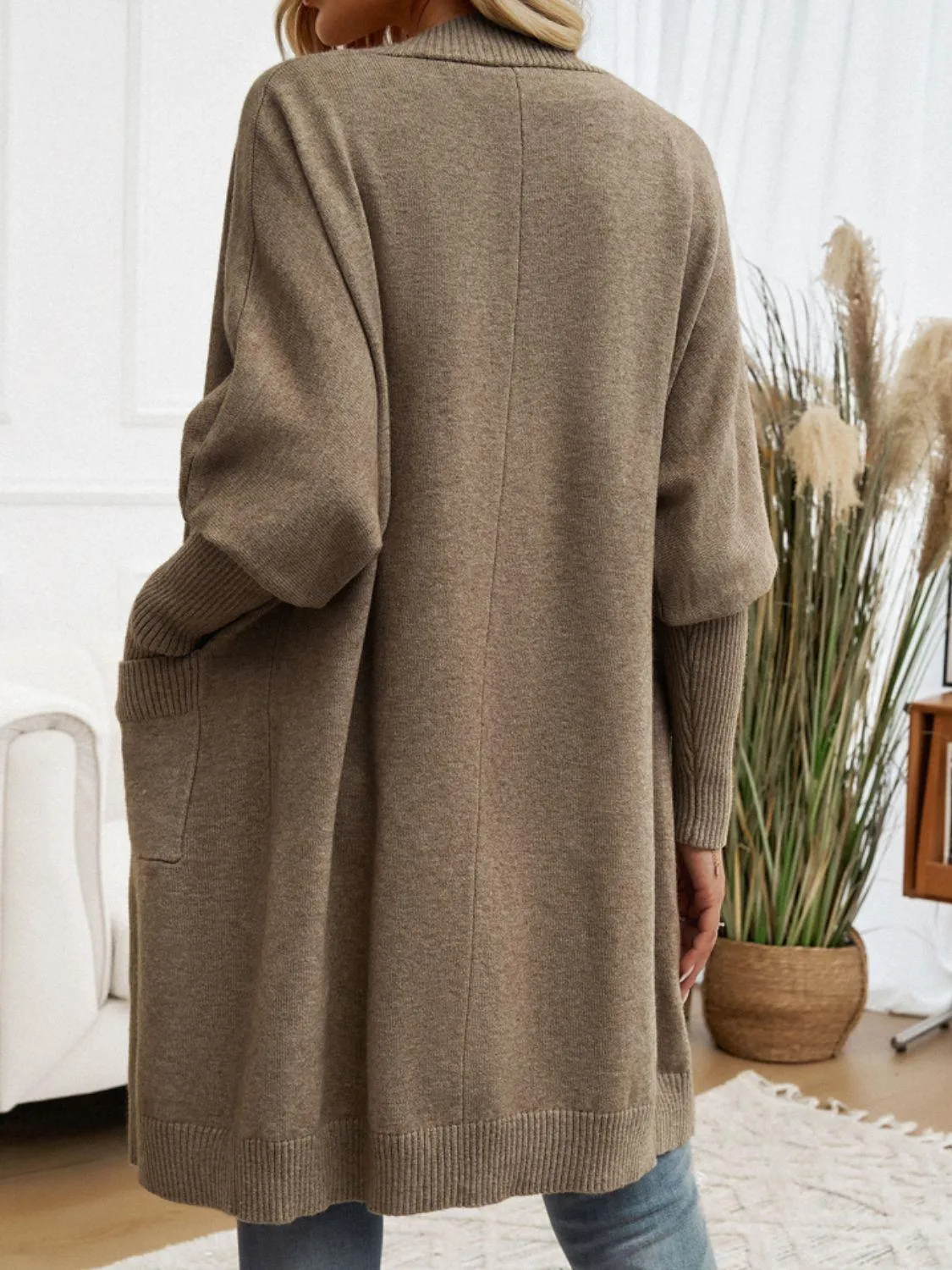 Cozy Open Front Long Sleeve Cardigan